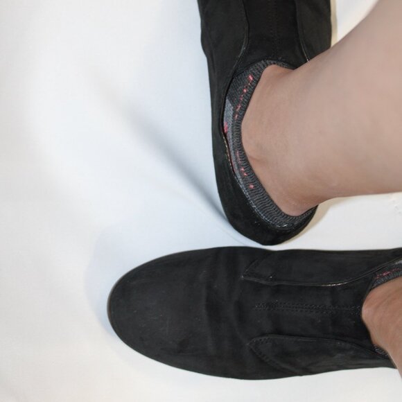 Franco Sarto Lucille Black Women's Leather Suede Shoe Size 9M - Picture 8 of 15